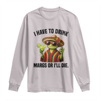 Cinco De Drinko Margarita Long Sleeve Shirt Funny Drinking Lizard Cinco De Mayo Fiesta