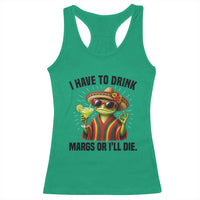 Cinco De Drinko Margarita Racerback Tank Top Funny Drinking Lizard Cinco De Mayo Fiesta
