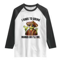 Cinco De Drinko Margarita Raglan Shirt Funny Drinking Lizard Cinco De Mayo Fiesta