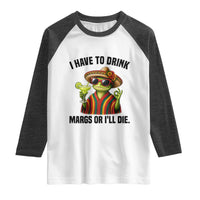 Cinco De Drinko Margarita Raglan Shirt Funny Drinking Lizard Cinco De Mayo Fiesta