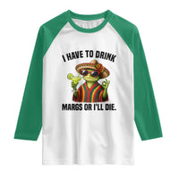 Cinco De Drinko Margarita Raglan Shirt Funny Drinking Lizard Cinco De Mayo Fiesta