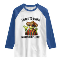Cinco De Drinko Margarita Raglan Shirt Funny Drinking Lizard Cinco De Mayo Fiesta