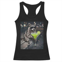 Margarita Cocktail Racerback Tank Top Funny Raccoon Mexican Food Meme
