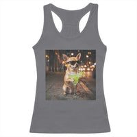 Cinco de Mayo Margarita Racerback Tank Top Funny Chihuahua Drinking Cocktail Mexican Fiesta Gift