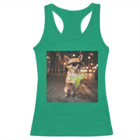 Cinco de Mayo Margarita Racerback Tank Top Funny Chihuahua Drinking Cocktail Mexican Fiesta Gift
