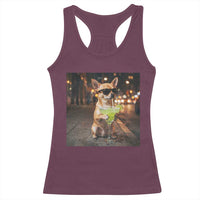 Cinco de Mayo Margarita Racerback Tank Top Funny Chihuahua Drinking Cocktail Mexican Fiesta Gift