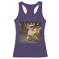 Cinco de Mayo Margarita Racerback Tank Top Funny Chihuahua Drinking Cocktail Mexican Fiesta Gift