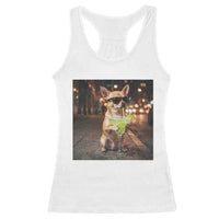 Cinco de Mayo Margarita Racerback Tank Top Funny Chihuahua Drinking Cocktail Mexican Fiesta Gift