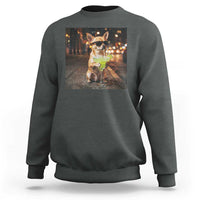 Cinco de Mayo Margarita Sweatshirt Funny Chihuahua Drinking Cocktail Mexican Fiesta Gift
