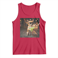 Cinco de Mayo Margarita Tank Top Funny Chihuahua Drinking Cocktail Mexican Fiesta Gift