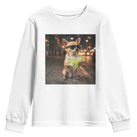 Cinco de Mayo Margarita Youth Sweatshirt Funny Chihuahua Drinking Cocktail Mexican Fiesta Gift