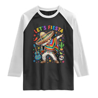 Lets Fiesta Raglan Shirt Funny Dabbing Boy Cinco De Mayo Fiesta