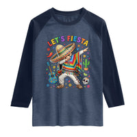 Lets Fiesta Raglan Shirt Funny Dabbing Boy Cinco De Mayo Fiesta