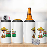 Cinco Mode On 4 in 1 Can Cooler Tumbler Silly Goose Cinco De Mayo Fiesta
