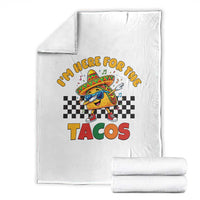 I'm Just Here for the Tacos Throw Blanket Funny Mexican Food