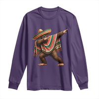Funny Bigfoot Dabbing Cinco De Mayo Fiesta Long Sleeve Shirt