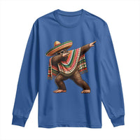 Funny Bigfoot Dabbing Cinco De Mayo Fiesta Long Sleeve Shirt