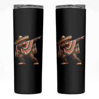 Funny Bigfoot Dabbing Cinco De Mayo Fiesta Skinny Tumbler