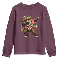 Funny Bigfoot Dabbing Cinco De Mayo Fiesta Youth Sweatshirt