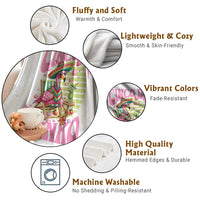 Cinco De Drinko Margarita Throw Blanket Funny Flamingo Fiesta