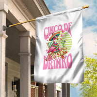 Cinco De Drinko Margarita Garden Flag Funny Flamingo Fiesta