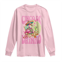 Cinco De Drinko Margarita Long Sleeve Shirt Funny Flamingo Fiesta