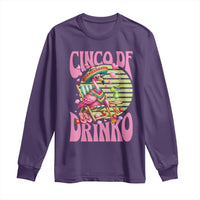 Cinco De Drinko Margarita Long Sleeve Shirt Funny Flamingo Fiesta