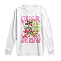 Cinco De Drinko Margarita Long Sleeve Shirt Funny Flamingo Fiesta