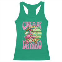 Cinco De Drinko Margarita Racerback Tank Top Funny Flamingo Fiesta