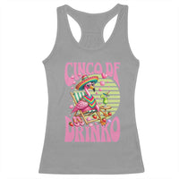 Cinco De Drinko Margarita Racerback Tank Top Funny Flamingo Fiesta