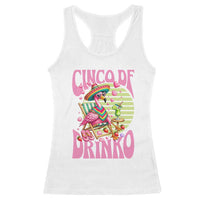 Cinco De Drinko Margarita Racerback Tank Top Funny Flamingo Fiesta