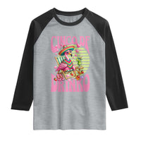 Cinco De Drinko Margarita Raglan Shirt Funny Flamingo Fiesta