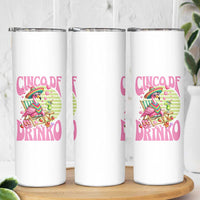 Cinco De Drinko Margarita Skinny Tumbler Funny Flamingo Fiesta