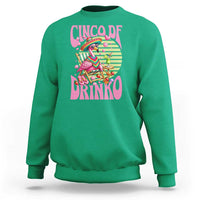 Cinco De Drinko Margarita Sweatshirt Funny Flamingo Fiesta
