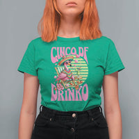 Cinco De Drinko Margarita T Shirt For Women Funny Flamingo Fiesta