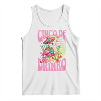 Cinco De Drinko Margarita Tank Top Funny Flamingo Fiesta