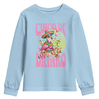 Cinco De Drinko Margarita Youth Sweatshirt Funny Flamingo Fiesta