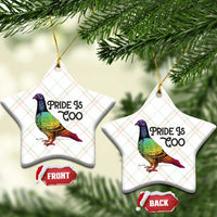 Pride Is Coo Pigeon Ceramic Ornament Funny LGBTQ Pride Month