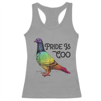 Pride Is Coo Pigeon Racerback Tank Top Funny LGBTQ Pride Month