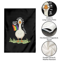 Silly Goose LGBTQ Rainbow Garden Flag Funny Gay Pride Month