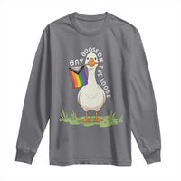 Silly Goose LGBTQ Rainbow Long Sleeve Shirt Funny Gay Pride Month
