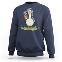 Silly Goose LGBTQ Rainbow Sweatshirt Funny Gay Pride Month