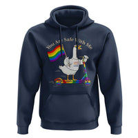 You Are Safe With Me Hoodie LGBTQ Pride Goose Rainbow