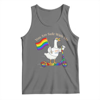 You Are Safe With Me Tank Top LGBTQ Pride Goose Rainbow