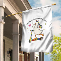 Off To Be Rainbow Kind Of Mom Garden Flag LGBTQ Goose Mom Rainbow
