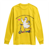 Off To Be Rainbow Kind Of Mom Long Sleeve Shirt LGBTQ Goose Mom Rainbow