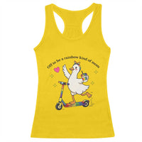 Off To Be Rainbow Kind Of Mom Racerback Tank Top LGBTQ Goose Mom Rainbow