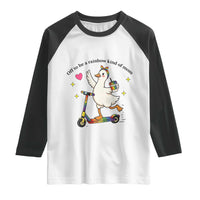 Off To Be Rainbow Kind Of Mom Raglan Shirt LGBTQ Goose Mom Rainbow