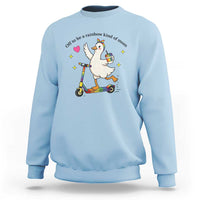 Off To Be Rainbow Kind Of Mom Sweatshirt LGBTQ Goose Mom Rainbow