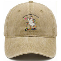 Off To Be Rainbow Kind Of Mom Washed Cotton Baseball Cap LGBTQ Goose Mom Rainbow